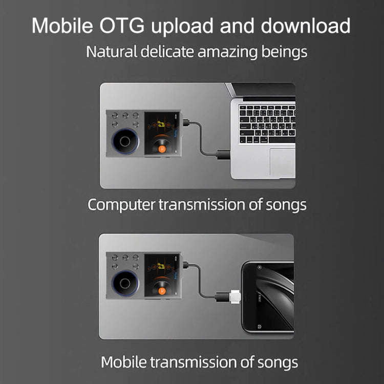 Lettore musicale Bluetooth HIFI da 2,4 pollici DSD256 Mastering qualità del suono Walkman, 16GB, 16GB+8GB, 16GB+16GB, 16GB+32GB