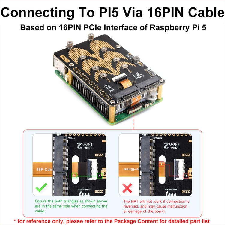 Adattatore PCIe a 2 slot M.2 NVMe per Raspberry Pi 5