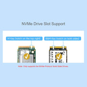 Waveshare per Raspberry Pi 5 PCIe a 2-Ch M.2 Adattatore Tipo B Protocollo NVMe, 27710