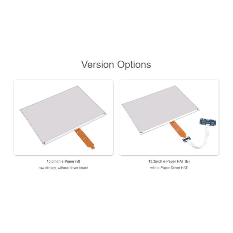 Waveshare 13,3 pollici 960×680 pixel SPI Comunicazione E-Ink Display, Nude Screen Version, Module Version