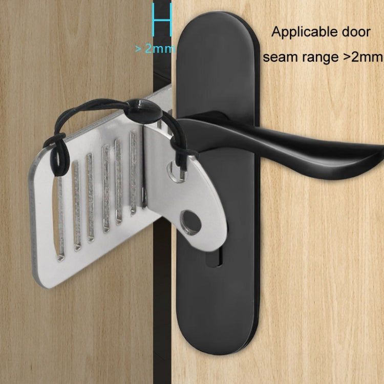 Blocco porta antifurto in acciaio inox per porte interne
