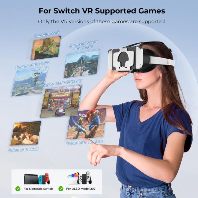 DEVASO compatibile con Switch / Switch OLED Display Game Console HD 3D VR Occhiali Accessori per la regolazione della fascia, 1135299