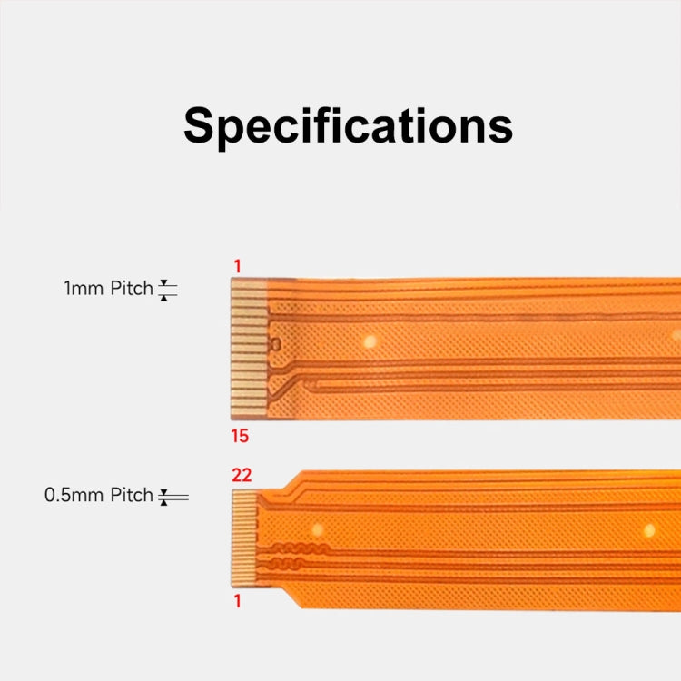 Cavo flessibile Waveshare per Raspberry Pi 5 da 22 pin a 15 pin DSI FPC, 200mm, 300mm, 500mm