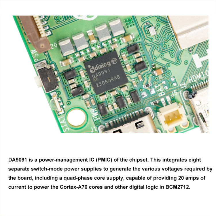 Waveshare per Raspberry Pi 5 2.4GHz Quad-Core BCM2712 Scheda di sviluppo del processore, 2GB, 4GB, 8GB