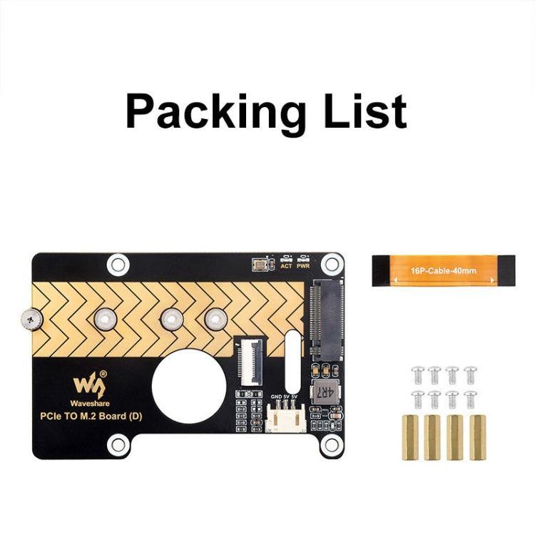 Waveshare per Raspberry Pi 5 PCIe a M.2 Adapter Board supporta il protocollo NVMe, 27709