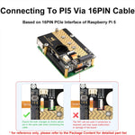 Scheda adattatore PCIe a M.2 per Raspberry Pi 5 NVMe