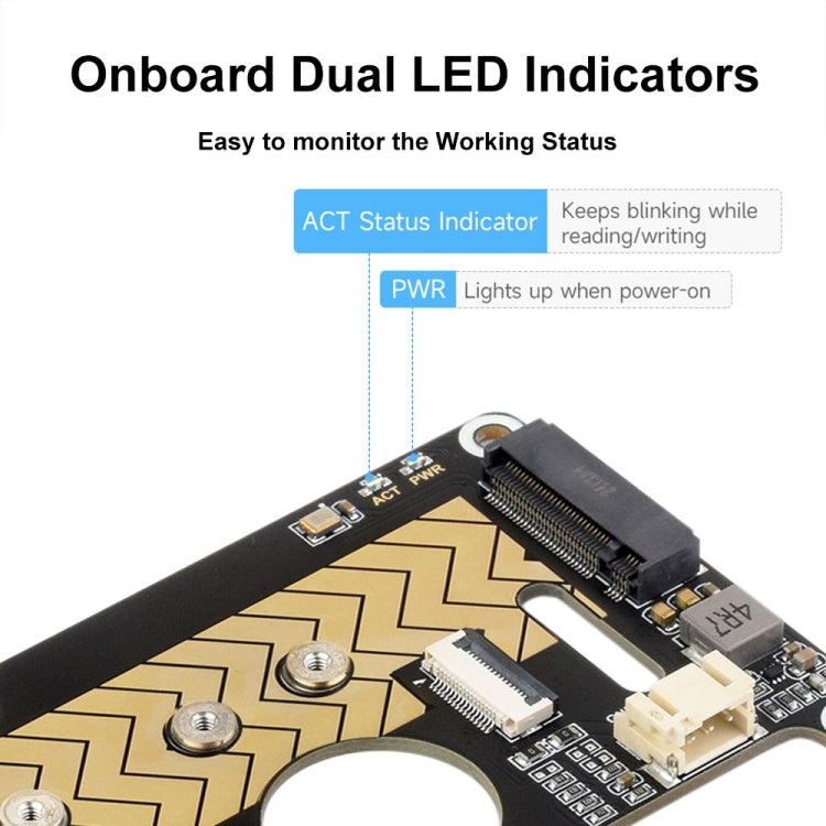 Waveshare per Raspberry Pi 5 PCIe a M.2 Adapter Board supporta il protocollo NVMe, 27709