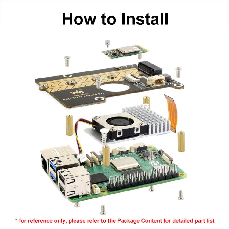 Waveshare per Raspberry Pi 5 PCIe a M.2 Adapter Board supporta il protocollo NVMe, 27709