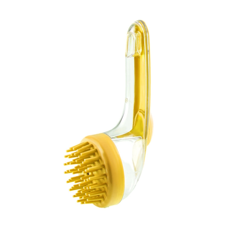 Spazzola per il bagno degli animali domestici con manico lungo in silicone per cani e gatti, spazzola per la pulizia e il massaggio, pettine per la toelettatura, Fine Teeth Yellow, Fine Teeth Blue, Fine Teeth Green, Coarse Teeth Yellow, Coarse Teeth Bl...
