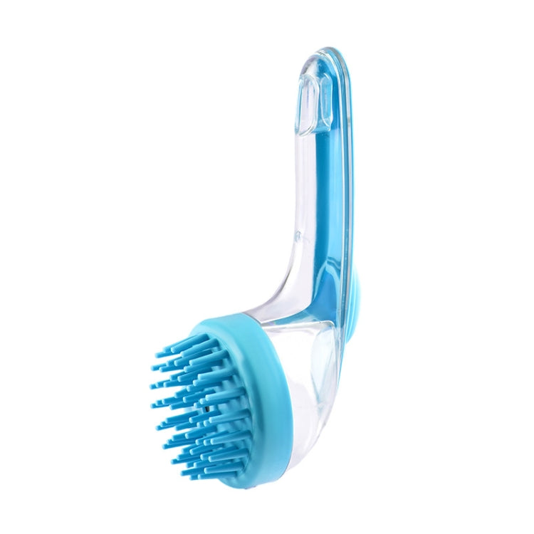 Spazzola per il bagno degli animali domestici con manico lungo in silicone per cani e gatti, spazzola per la pulizia e il massaggio, pettine per la toelettatura, Fine Teeth Yellow, Fine Teeth Blue, Fine Teeth Green, Coarse Teeth Yellow, Coarse Teeth Bl...