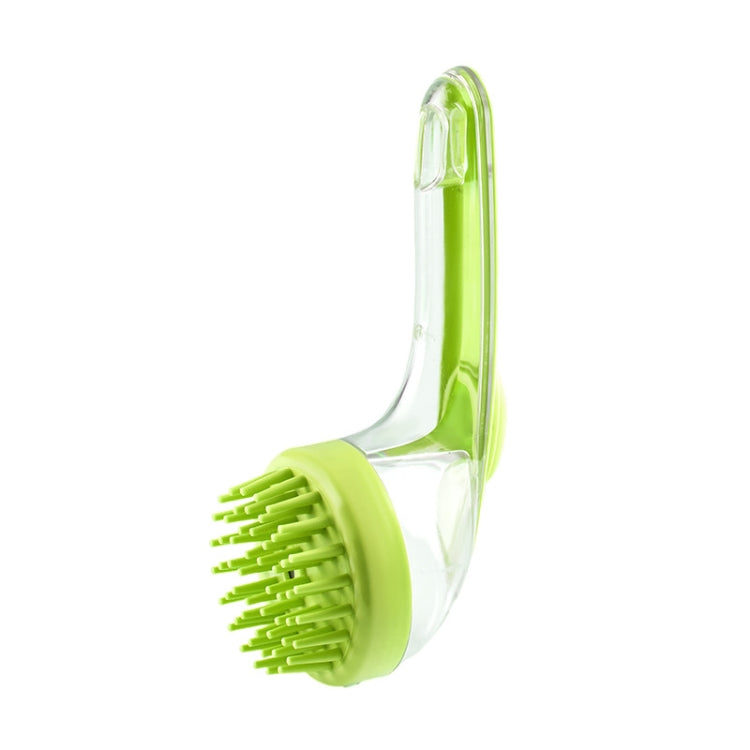 Spazzola per il bagno degli animali domestici con manico lungo in silicone per cani e gatti, spazzola per la pulizia e il massaggio, pettine per la toelettatura, Fine Teeth Yellow, Fine Teeth Blue, Fine Teeth Green, Coarse Teeth Yellow, Coarse Teeth Bl...