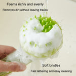 Spazzola per il bagno degli animali domestici con manico lungo in silicone per cani e gatti, spazzola per la pulizia e il massaggio, pettine per la toelettatura, Fine Teeth Yellow, Fine Teeth Blue, Fine Teeth Green, Coarse Teeth Yellow, Coarse Teeth Bl...