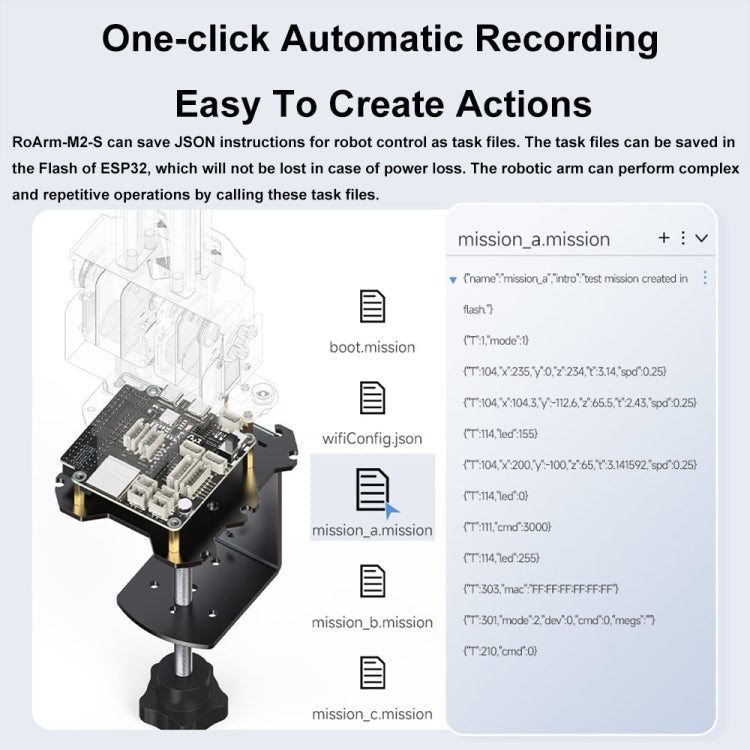 Kit braccio robotico da tavolo Waveshare RoArm-M2-S 4-DOF