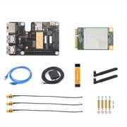 Waveshare per Raspberry Pi 5 PCIe a MiniPCIe / Gigabit Ethernet / USB 3.2 Gen1 HAT, No Accessories, SIM7600G-H, EG25-G