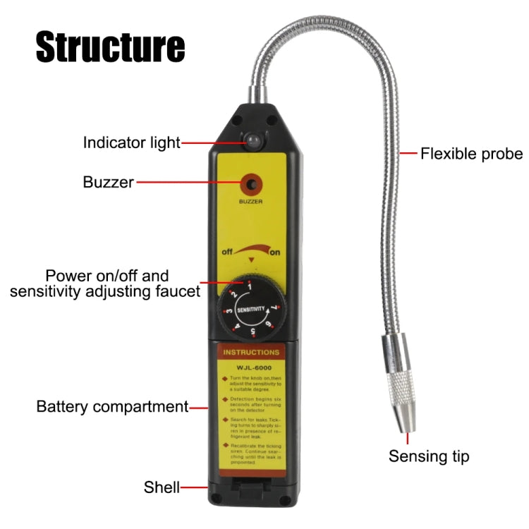 Rilevatore di perdite di refrigerante per aria condizionata alogena per auto, WJL-6000, WJL-6000UV