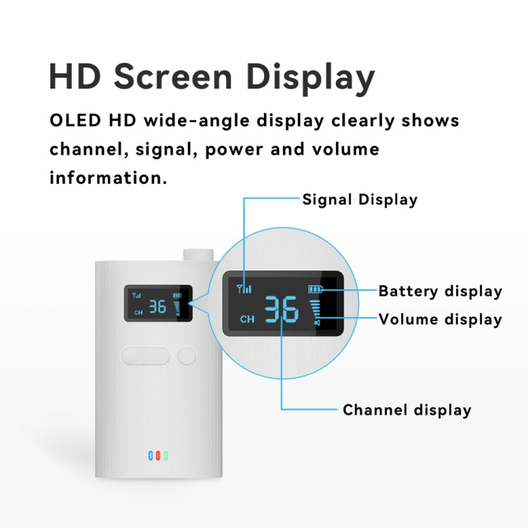 2.4G Wireless Office Conference Tour Guide Explainer One-way One-to-Many Explainer Microfono, YWI22 Transmitter, YWI22 Receiver