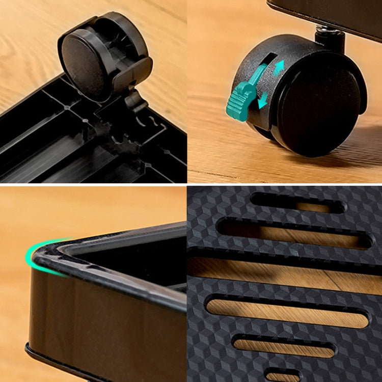 Supporto host per computer, telaio per desktop, base per vassoio mobile, rack di sollevamento con puleggia, Straight Wheel, Universal Wheel, Universal Wheel + Straight Wheel