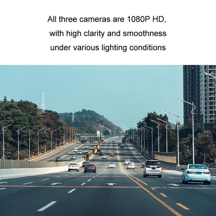 Auto HD WIFI Interconnesso Tripla Telecamera Registratore di Guida, With GPS, WIFI Interconnection, With Right Blind Spot System
