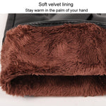Guanti da uomo in pelle autunno inverno PU velluto caldo equitazione guida touchscreen guanti, Average