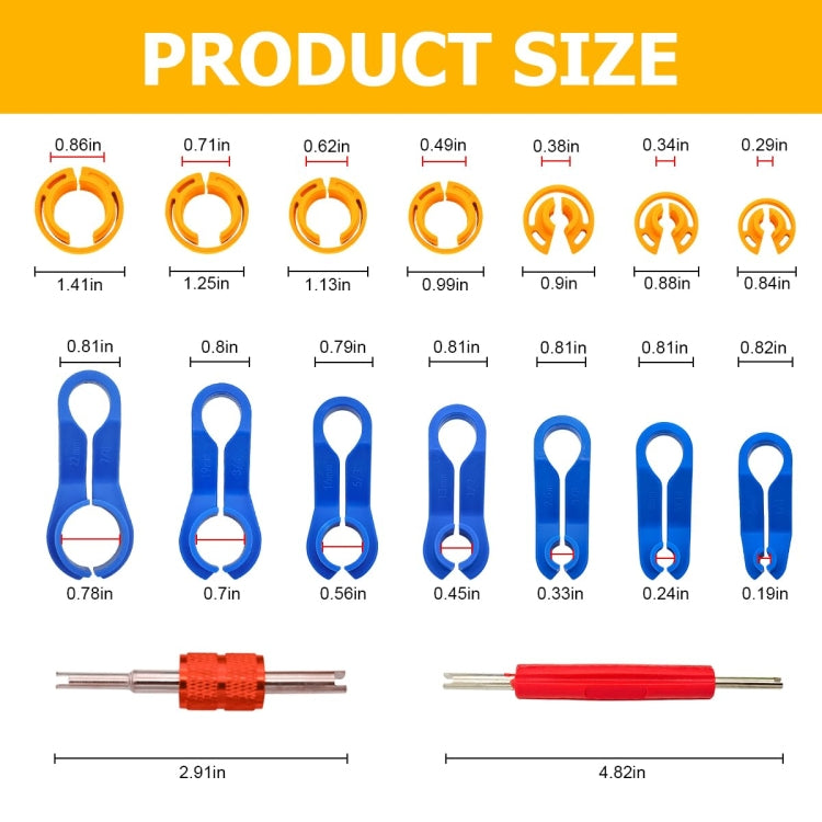 Set di strumenti per la rimozione del tubo dell'aria condizionata dell'auto Strumento per la rimozione rapida del tubo del carburante, 16pcs /Box