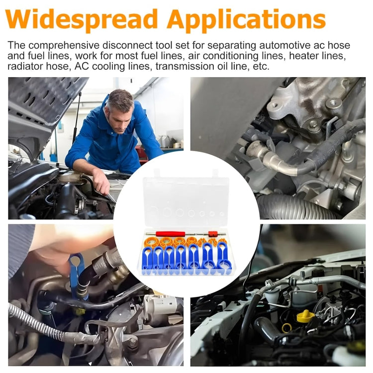 Set di strumenti per la rimozione del tubo dell'aria condizionata dell'auto Strumento per la rimozione rapida del tubo del carburante, 16pcs /Box