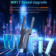 Adattatore di rete wireless USB COMFAST CF-983BE WiFi7 Tri-Band 6500Mbps Scheda di rete per PC, CF-983BE