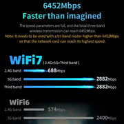 Adattatore di rete wireless USB COMFAST CF-983BE WiFi7 Tri-Band 6500Mbps Scheda di rete per PC, CF-983BE