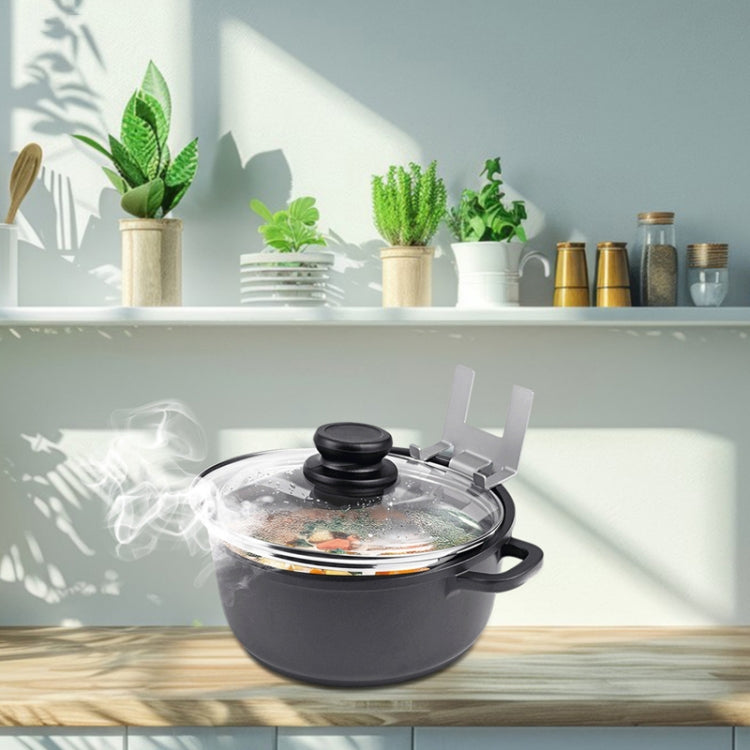 Portacoperchi per pentole in acciaio inossidabile per uso domestico con guarnizione in silicone Portacoperchi da cucina