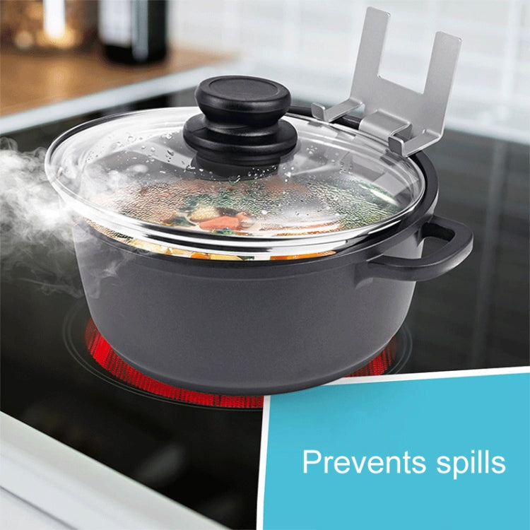 Portacoperchi per pentole in acciaio inossidabile per uso domestico con guarnizione in silicone Portacoperchi da cucina