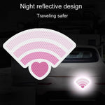 Copertura elettronica per auto, graffi, collisione notturna, segnale decorativo, adesivi riflettenti di avvertimento, 3pcs / Set