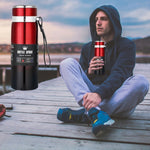 Tazza isolata in acciaio inossidabile 316, grande capacità, thermos sottovuoto, portatile, per auto, bottiglia d'acqua isolata, 800ml, 1000ml