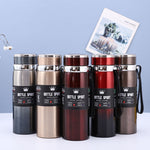 Tazza isolata in acciaio inossidabile 316, grande capacità, thermos sottovuoto, portatile, per auto, bottiglia d'acqua isolata, 800ml, 1000ml