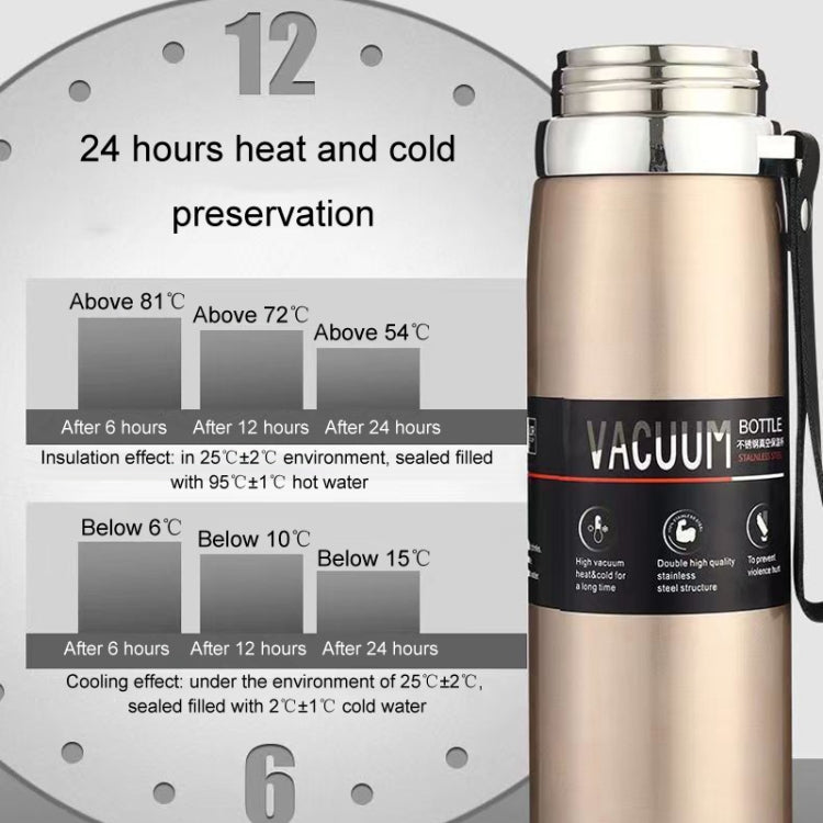 Tazza isolata in acciaio inossidabile 316, grande capacità, thermos sottovuoto, portatile, per auto, bottiglia d'acqua isolata, 800ml, 1000ml