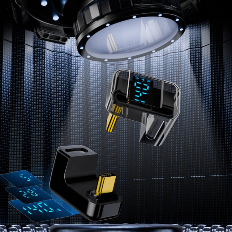 Adattatore USB-C 140W con display digitale e gomito 180°