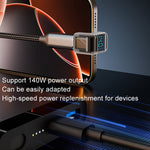Adattatore USB-C 140W con display digitale e gomito 180°