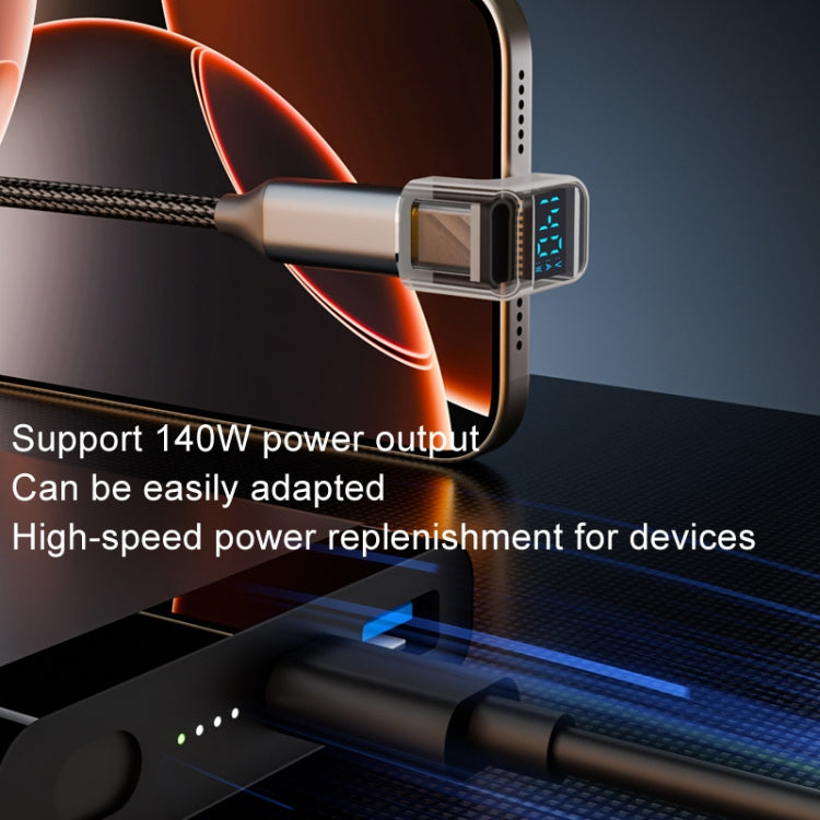 Adattatore USB-C 140W con display digitale e gomito 180°