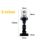 Luce di ancoraggio per yacht regolabile a LED, fanale posteriore completo, 6 inch, 12 inch