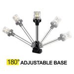 Luce di ancoraggio per yacht regolabile a LED, fanale posteriore completo, 6 inch, 12 inch