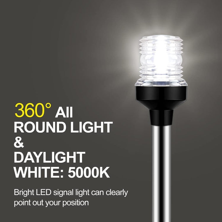 Luce di ancoraggio per yacht regolabile a LED, fanale posteriore completo, 6 inch, 12 inch