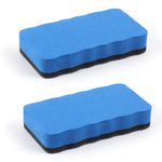 2 pezzi/confezione gomma per lavagna magnetica in feltro EVA con bordo ondulato rettangolare, 10,2x5,5x2 cm