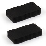 2 pezzi/confezione gomma per lavagna magnetica in feltro EVA con bordo ondulato rettangolare, 10,2x5,5x2 cm
