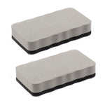 2 pezzi/confezione gomma per lavagna magnetica in feltro EVA con bordo ondulato rettangolare, 10,2x5,5x2 cm