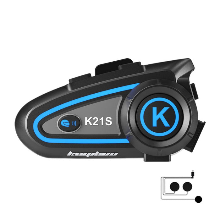 Casco da motociclista KUQIBAO K21S con doppio interfono Bluetooth e luci, K21S