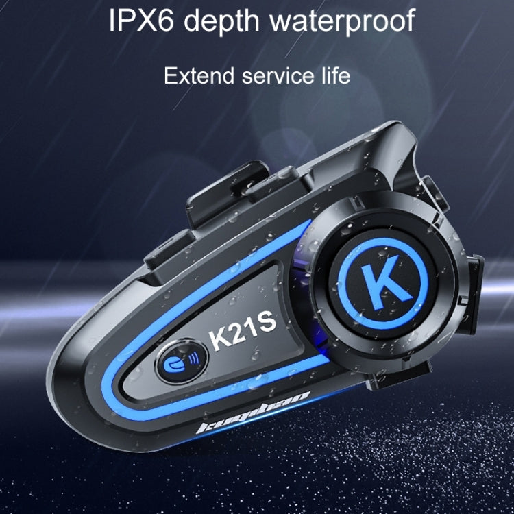 Casco motociclista KUQIBAO K21S con interfono Bluetooth