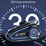 Casco motociclista KUQIBAO K21S con interfono Bluetooth