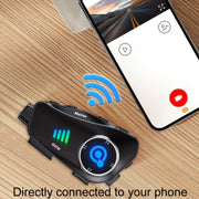 KUQIBAO Q28 Casco da motociclista con registratore Bluetooth, Soft Microphone, Hard Microphone, 2 In 1 Microphone