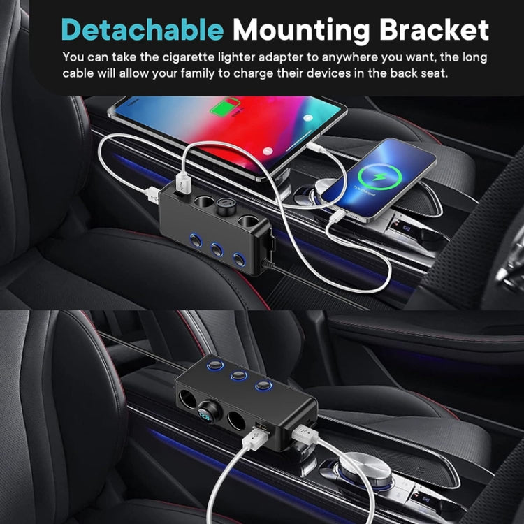 Accendisigari per auto 7 in 1 con ricarica rapida QC3.0/PD con display, TR30P