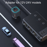 C29 9 in 1 accendisigari per auto caricabatterie rapido potente con display di tensione, C29