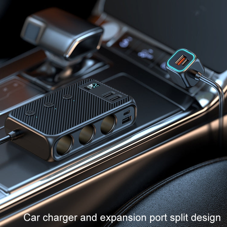 C29 9 in 1 accendisigari per auto caricabatterie rapido potente con display di tensione, C29