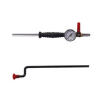 Asta di gonfiaggio rapido a manovella per pneumatici per auto Asta di riempimento aria universale, Without Meter, With Meter